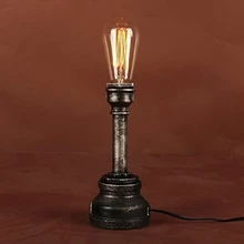 Деревенская/лоджия металлическая старинная настольная лампа промышленный Лофт ретро стиль водопроводная настольная лампа металлический процесс рисования, Luminaria De Mesa