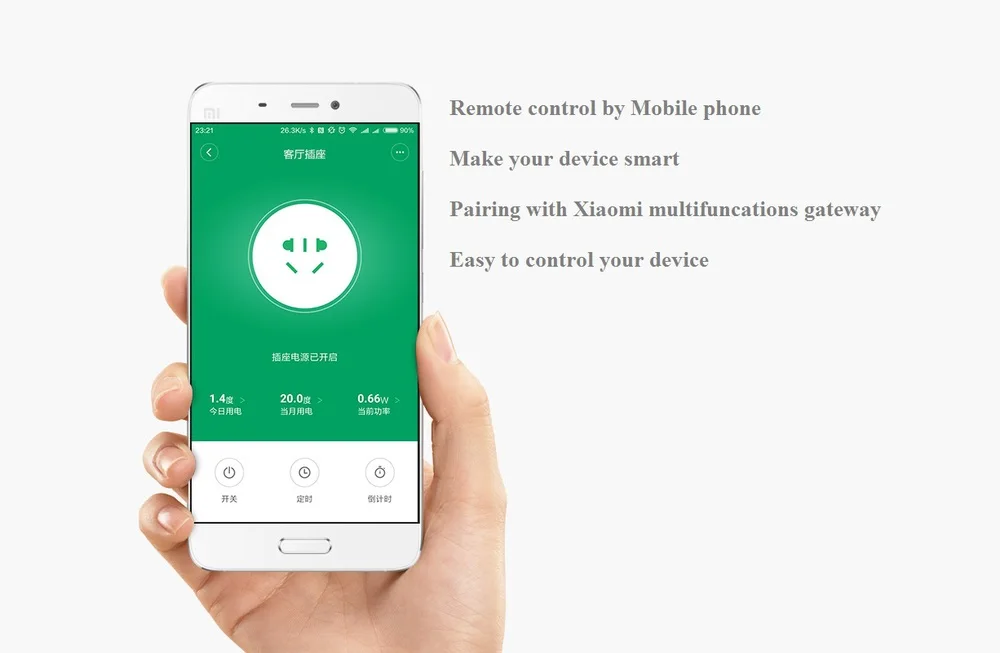 Xiaomi Mi умный Zigbee таймер вилка телефон беспроводной пульт дистанционного управления Xiaomi умная розетка с ЕС/AU/UK/US