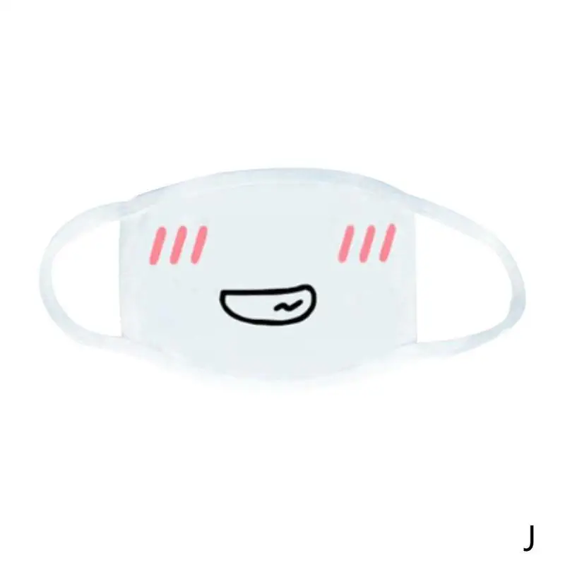 Новинка Kwaii Милая противопылевая маска Kpop хлопковая маска для губ Emotiction Masque Kpop Маски Аниме мультфильм рот Муфельная маска для лица - Цвет: J