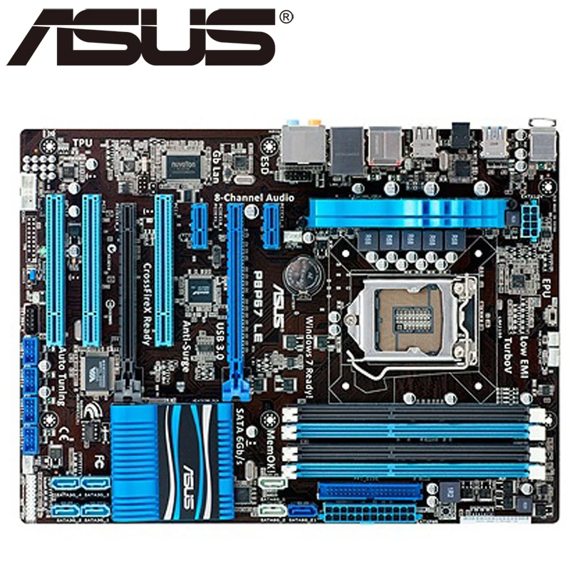 Asus P8P67 LE настольная материнская плата P67 Socket LGA 1155 i3 i5 i7 DDR3 32G ATX UEFI BIOS оригинальная
