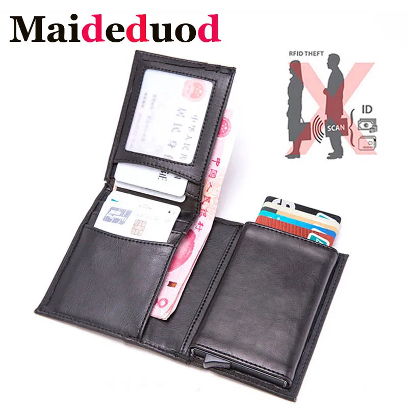 Maideduod модный унисекс металлический держатель для кредитных карт с RFID