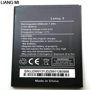 

2000mAh high quality LENNY 3 cell phone battery for Wiko LENNY3 LENNY 3 mobile phone Batteries with phone stander for gift