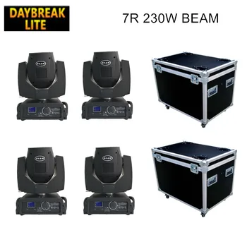 

4PCS/LOT Factory selling flycase packing 14colors 17gobos stage 230w moving head beam light with Flightcase DJ 7R beam light