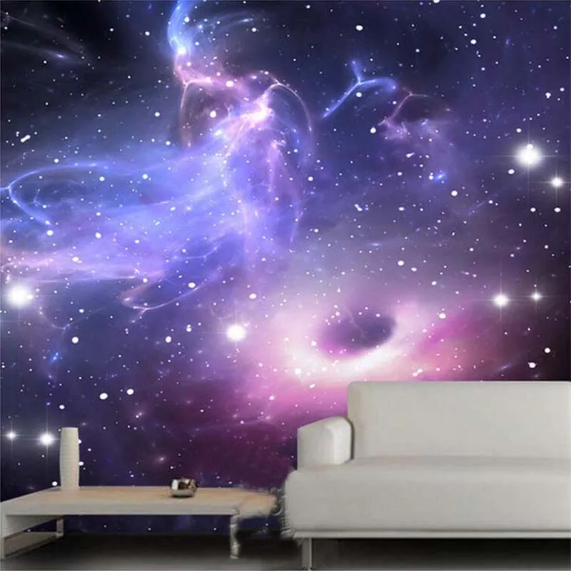 На заказ любой размер 3D Настенные обои для спальни стены Современная Абстрактная Вселенная Звезды галактика гостиная потолочные обои 3D