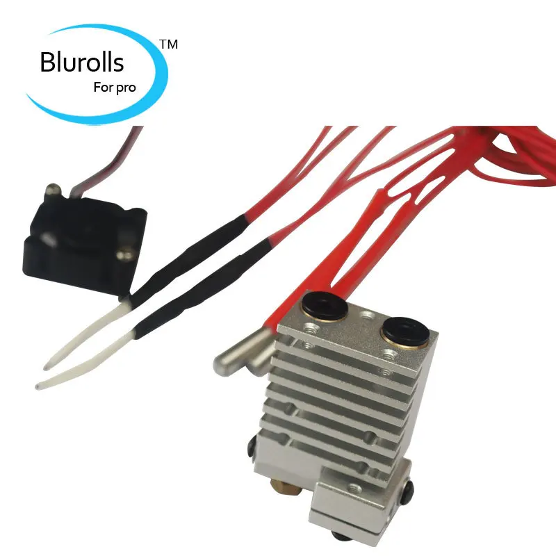 

Reprap 3D printer parts DIY Chimera all metal multi-extrusion hotend kit 0.4mm dual nozzle kit 1.75mm filament