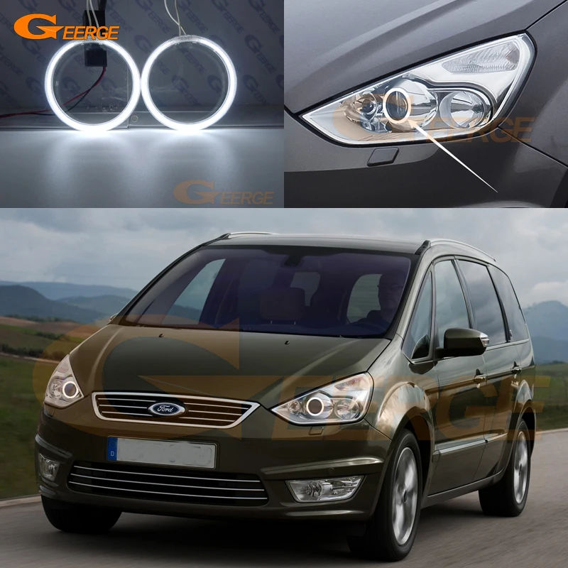 Для Ford Galaxy 2006- Ксеноновые фары отличные ангельские глазки Ультра яркое освещение CCFL ангельские глазки Halo комплект колец