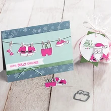 

Julyarts 14Pcs/Lot 153*106mm New Christmas Santa Builder Cutting Dies Scrapbooking Punch Embossing Stencil Card DIY Crafts