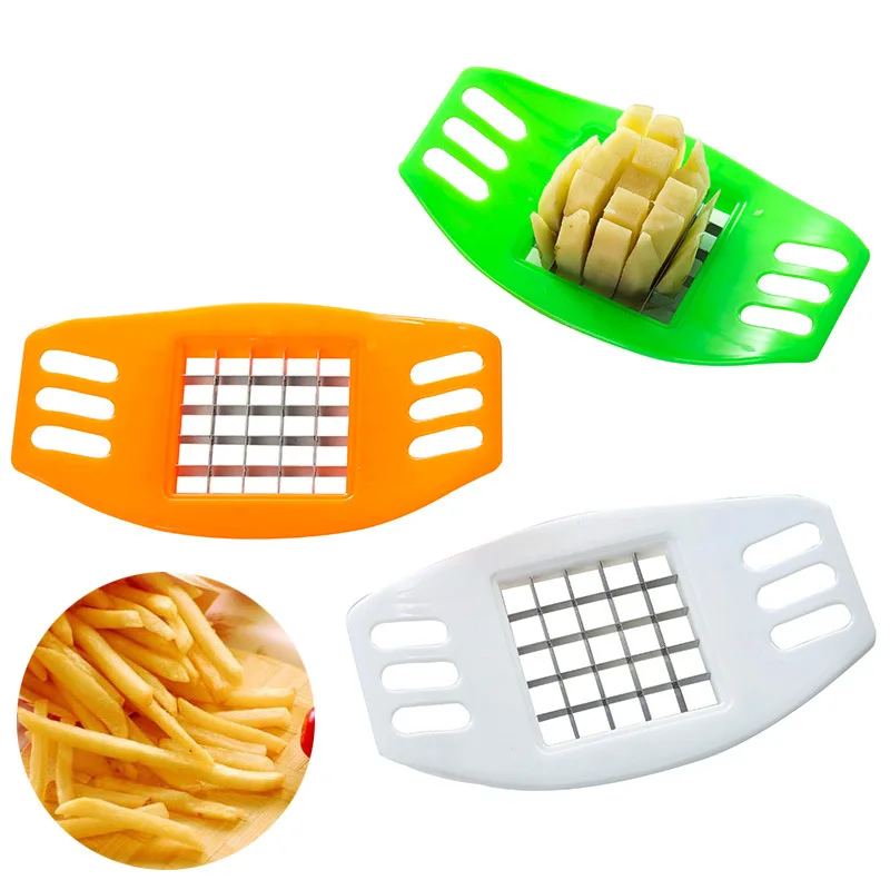 

Random Color French Fry Potato Chip Cut Cutter Vegetable Fruit Slicer Chopper Chipper Blade Cutters