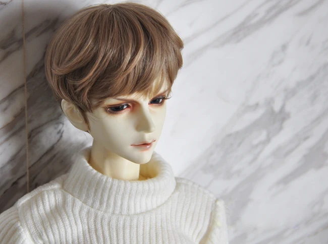 BJD кукла парики короткие парики из натуральных волос для 1/3 1/4 1/6 BJD DD SD MSD YOSD кукла высокотемпературный провод парики просты в уходе аксессуары для куклы