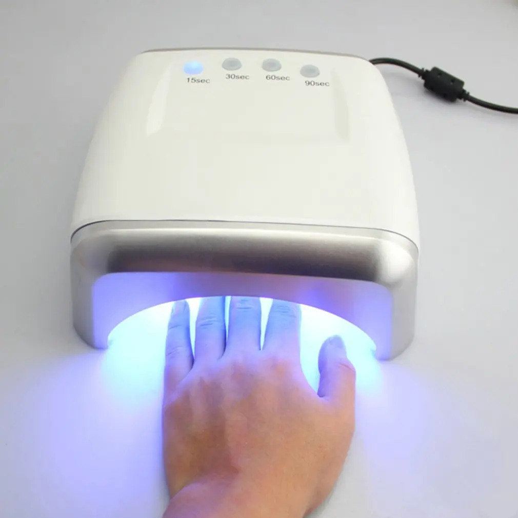 

60W LED Nail Dryer White Light UV Lamp Nail Manicure Machine Fast Drying Fingernail&Toenail Gel Polish Curing Nail Art Tools