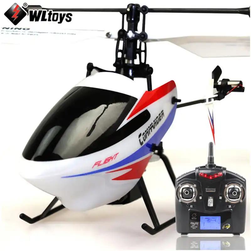 (С двумя батареями) оригинальный WLtoys V911-Pro (V911-2) 4CH RC вертолет с гироскопом 2,4 ГГц электрическая игрушка для детей RTF - изображение