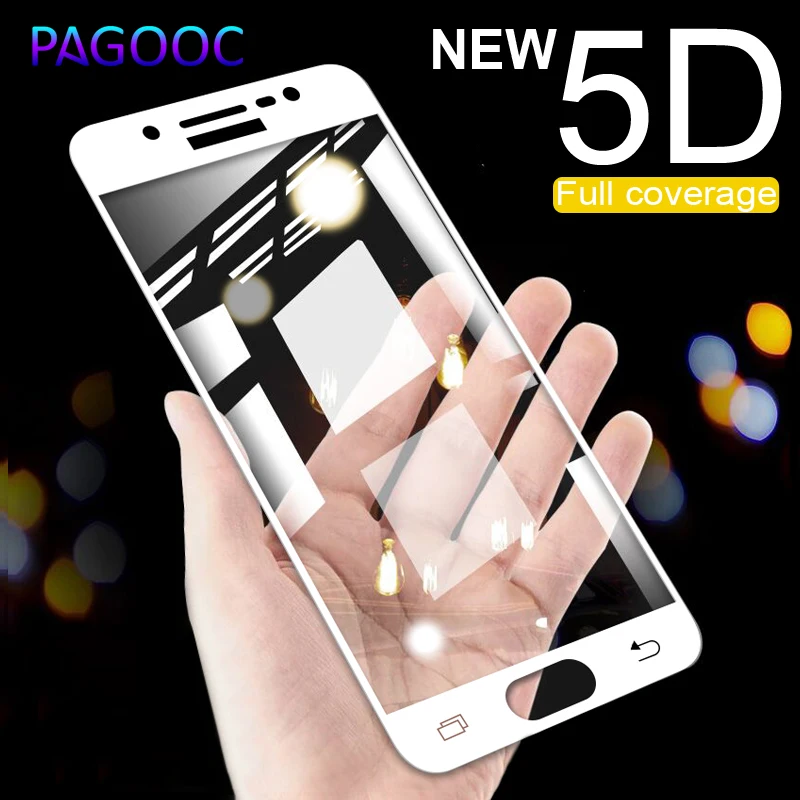 

5D Full Cover Protective Glass On The For Samsung Galaxy S7 J3 J5 J7 2016 J3 J5 J7 2017 EU Tempered Screen Protector 9H Glass