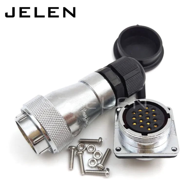 WF28 serie 16 pin waterproof connector IP67 male and female connector