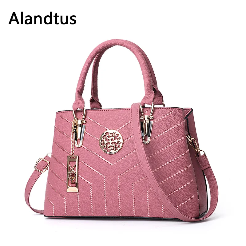 

Alandtus Luxury Women Handbag Designer PU Leather Messenger Bag For Women 2019 Shoulder Crossbody Bag Sac A Main Bolsa Feminina