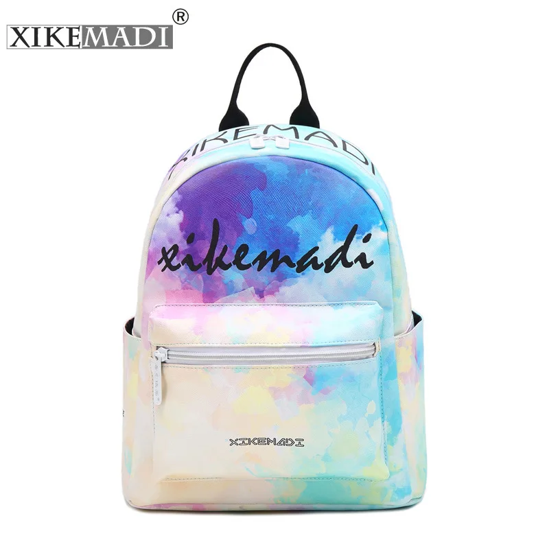 Fashion PU Leather Designer Teenage School Backpack For Girls Women
