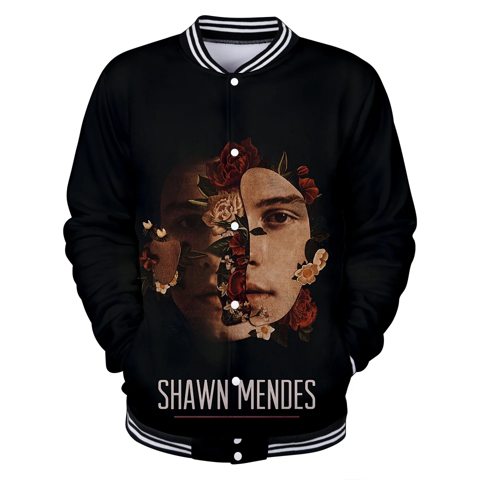 معاطف وسترات المرأة/الرجال شون منديس المتناثرة كلية سترات للعبة البيسبول 3d طباعة البلوز اليابانية الشارع الشهير زائد حجم