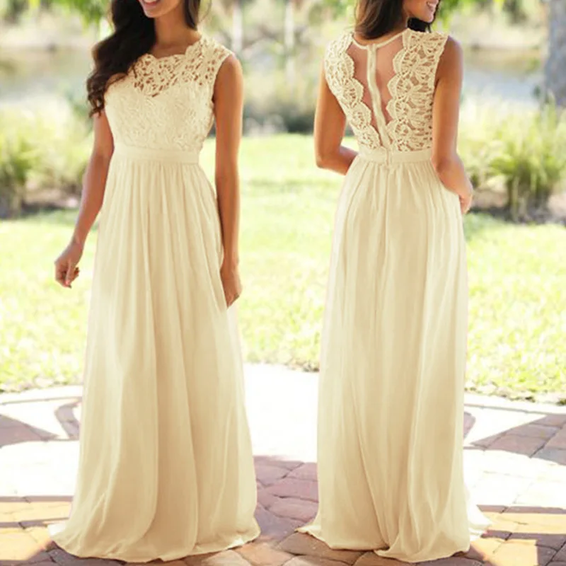 Винтажное кружевное лоскутное длинное платье размера плюс S-5XL, свадебные вечерние платья для подружки невесты, длинное платье, женское платье, розовые платья