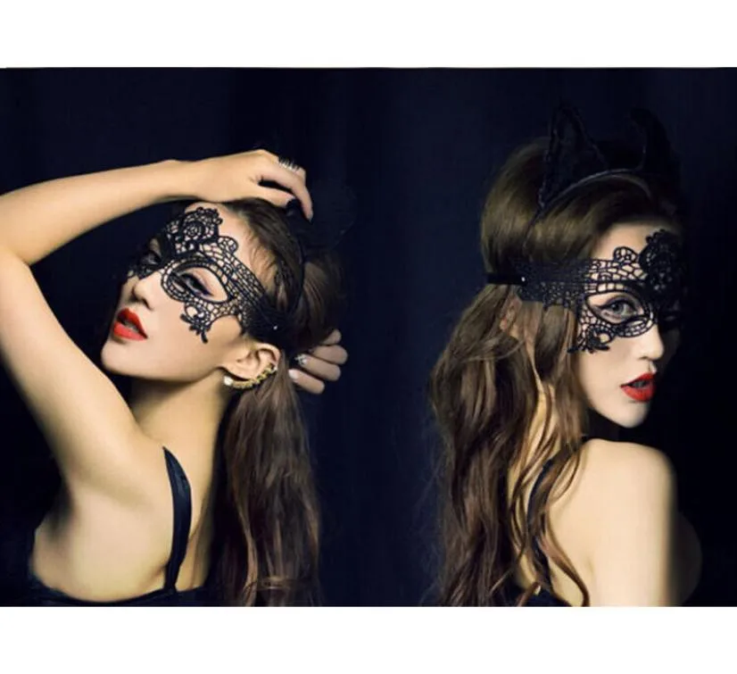 Модная женская кружевная маска для женщин с изображением кота на Хэллоуин, Черные Вечерние Маски для выпускного вечера, аксессуары, вечерние принадлежности, замороженные товары на день рождения