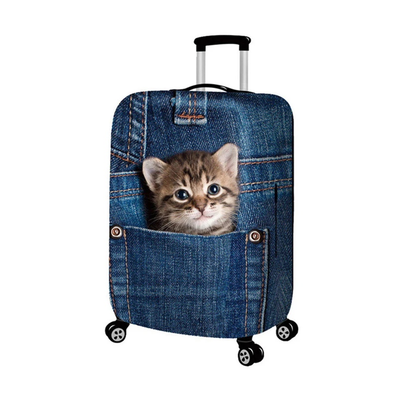 Модный толстый Дорожный чемодан, защитный чехол, эластичный Чехол для багажа, пылезащитный чехол, подходит для чемодана 18-32 дюймов, аксессуары для путешествий