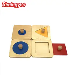 Simingyou 5 моделей деревянных игрушек 1ocs/Набор геометрических панелей изучение форм фигур игры Детские игрушки C20-A-205 Прямая доставка