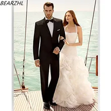 Свадебное платье мужской костюм черные костюмы под заказ облегающие смокинги жениха