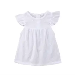 Pudcoco/Белое платье-пачка принцессы для малышей; платья с короткими рукавами для маленьких девочек; летнее праздничное платье для дня