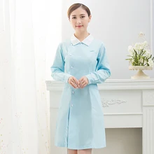 Бесплатный Пользовательский логотип стоматолог форма больница спа красивый фартук дышащий с длинным рукавом косметичка аксессуары