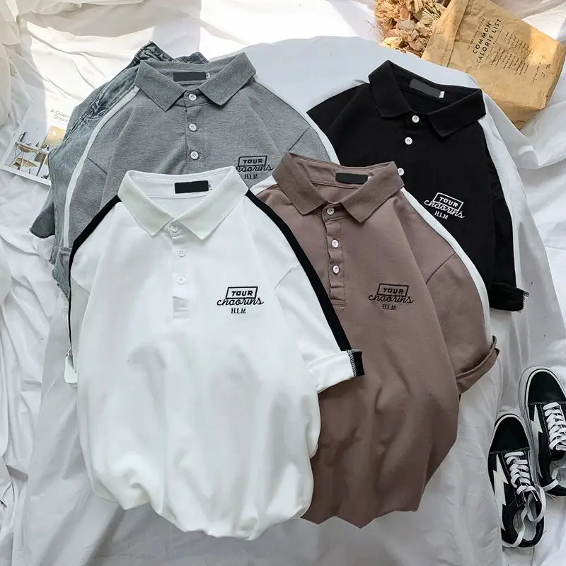 

YASUGUOJI new 2019 summer short sleeve polo shirt men casual loose mens polo shirts polos para hombre