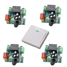 Smart Home 220V Ceiling Lamp Light LED Bulb Remote Control Switch Wireless Wall Pannel Transmitter and Mini Receiver 315/433mhz