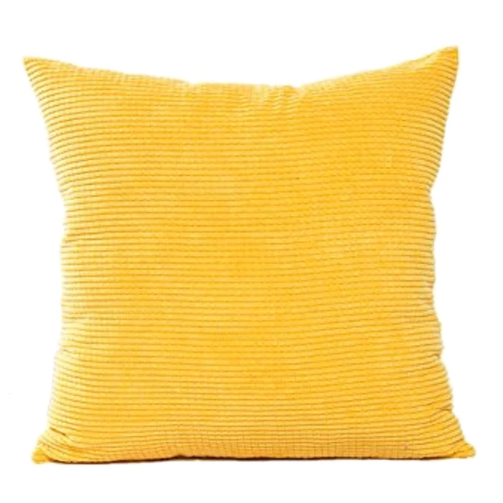 

Soft Corduroy Pillow Cover Pillow Throw Case Corn Kernels Home Office Bar Decorative Square Yellow 1pc