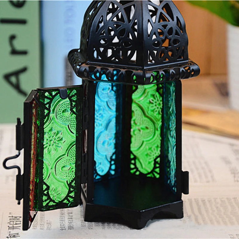 1pc Moroccan Lantern Tea Light Lamp Votive Candle Holder Box Hanging Home Decor New