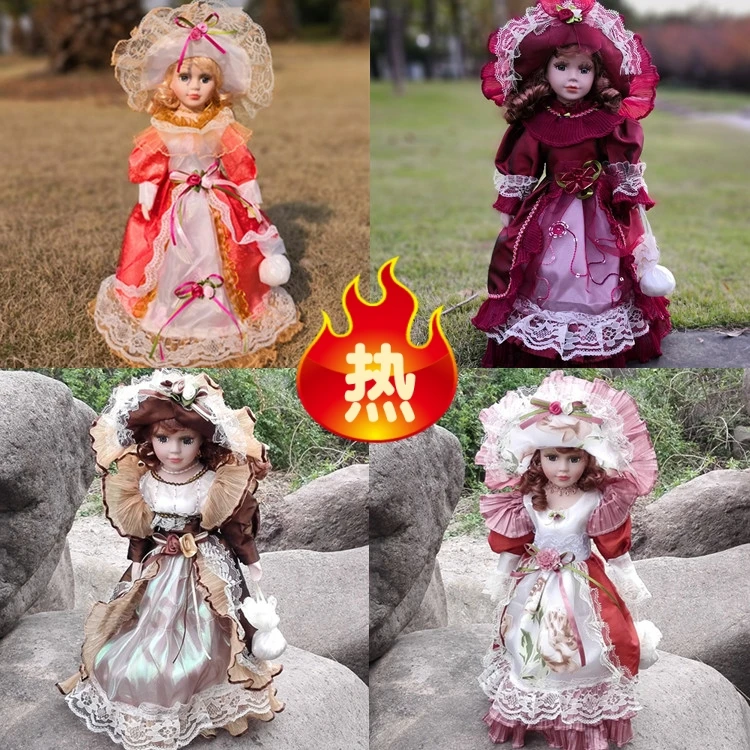 

Home beauty house decoration of Russian ceramic doll Foreign girl simulation doll office home statues wedding decoration dies