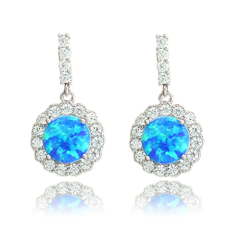 HAIMIS Wholesale Retail Shining Synthetic Blue Fire Opal Gift for Women