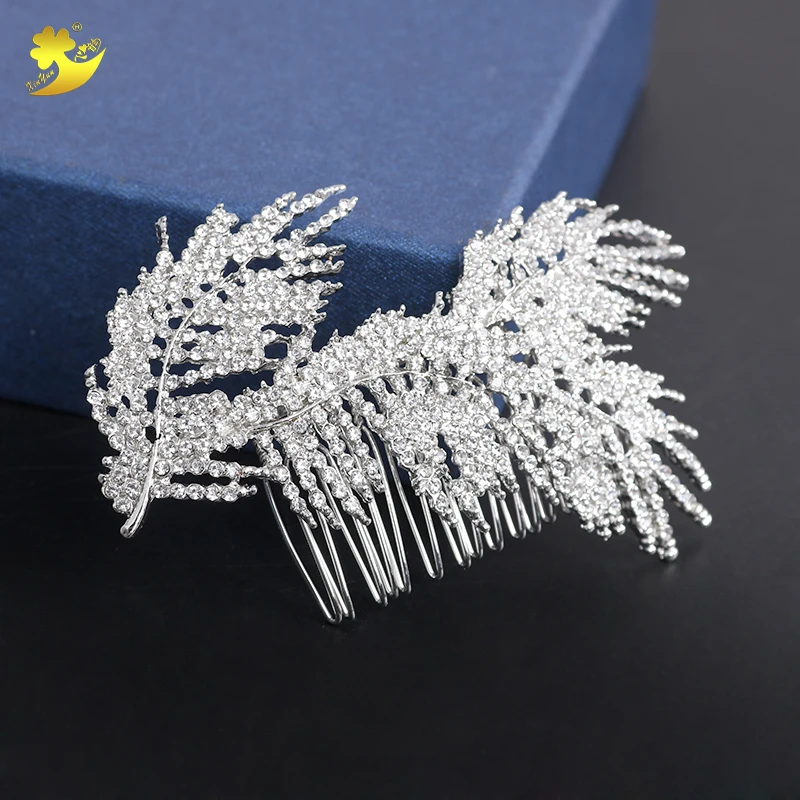 Fashion Floral Bridal Hair Combs Crystal Wedding Jewelry Women Party Hairpins Accessories Rhinestone Headwear | Украшения и