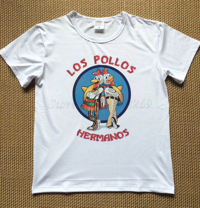 Мужская модная футболка с надписью «Breaking Bad», коллекция года, LOS POLLOS Hermanos, футболка с короткими рукавами и изображением братьев курицы, хипстерские топы, Лидер продаж