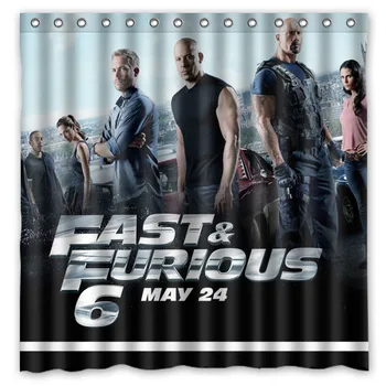 

Fast and Furious Waterproof Shower Curtain Polyester Fabric Bath Bathing Bathroom Curtains with Hooks Home Decor