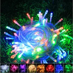 Светодиодные Фея огни строки 50 м/100 м LED Xmas Рождество праздник, свадебная вечеринка Крытый сад декоративные Освещение, Водонепроницаемый