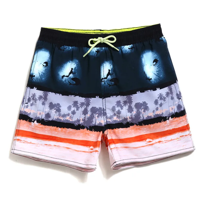 

Summer Springy Quick-drying Children's Beach Pants Loose Boys' Flat-angle Swimming Trunks for Seaside Holiday Swimming