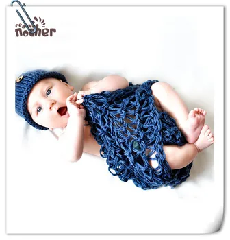 

Newborn Photography Props Baby Knitted Clothing Baby Hat Set Infant Photo Prop Crochet Baby Costume Baby Photography Accessories