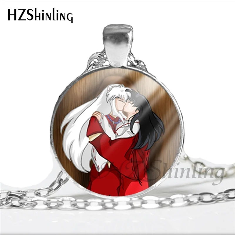 NS-00792 Inuyasha и Кагоме Цепочки и ожерелья с Стекло стимпанк ювелирные изделия для Для женщин Косплэй утверждающий кулон Цепочки и ожерелья s HZ1 - Окраска металла: 6