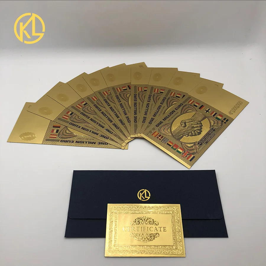 1 Cent Euro Coin Value|1 Million Euro Gold Foil Banknote Set - 10pcs  Collectible Pet Currency