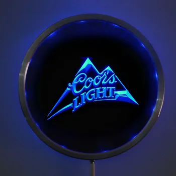 

rs-0004 Coors Light Beer LED Neon Round Signs 25cm/ 10 Inch - Bar Sign with RGB Multi-Color Remote Wireless Control Function