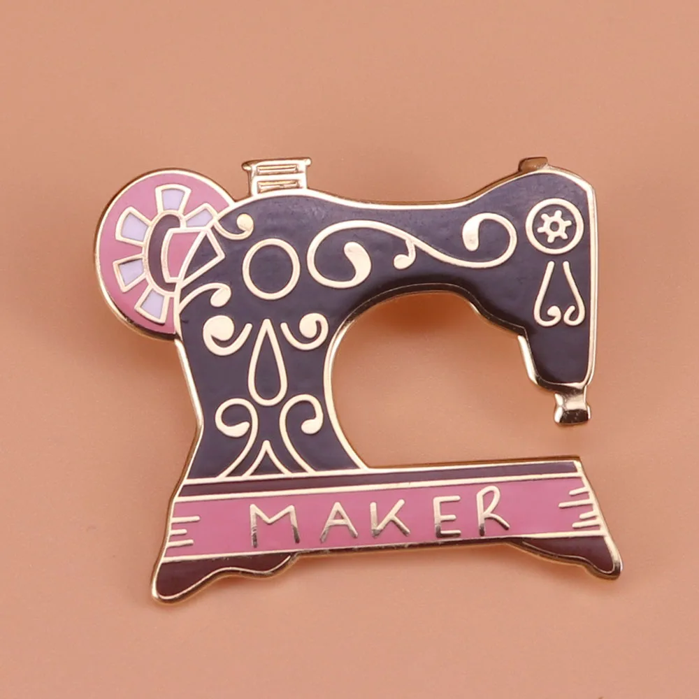 Ретро швейная машина pin maker брошь швейная ювелирные изделия швея подарок квилтер ремесло Эмаль Булавка прошивка значок