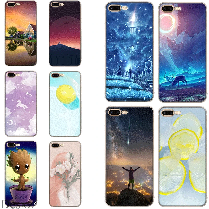 

Mobile Phone Case for iPhone 7 8 Plus iPhone 11 Pro XR X XS Max 5 5s SE 6 6s Cover Scenery Animation Bag