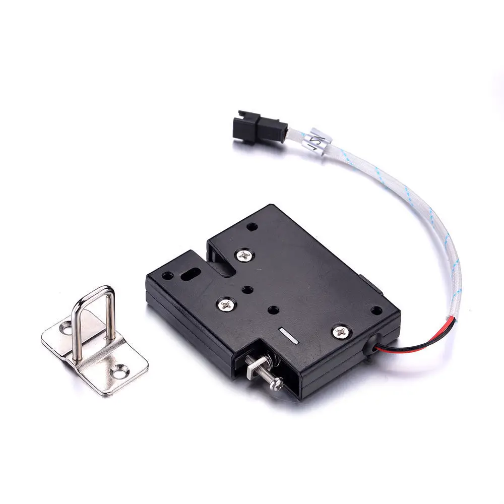 1pcs Black Iron Secure Electric Door Release Rim Mortice Lock Strike DC12V Locks from