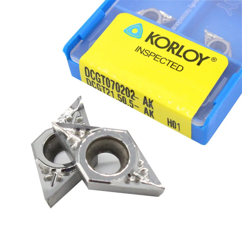 DCGT070202 10pcs DCGT 070202 AK H01 Aluminum cutter blade Insert