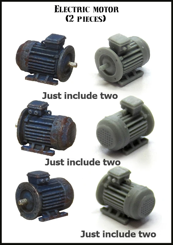 Unassambled 1/35 electric motor Accessories Figure Resin kit miniature