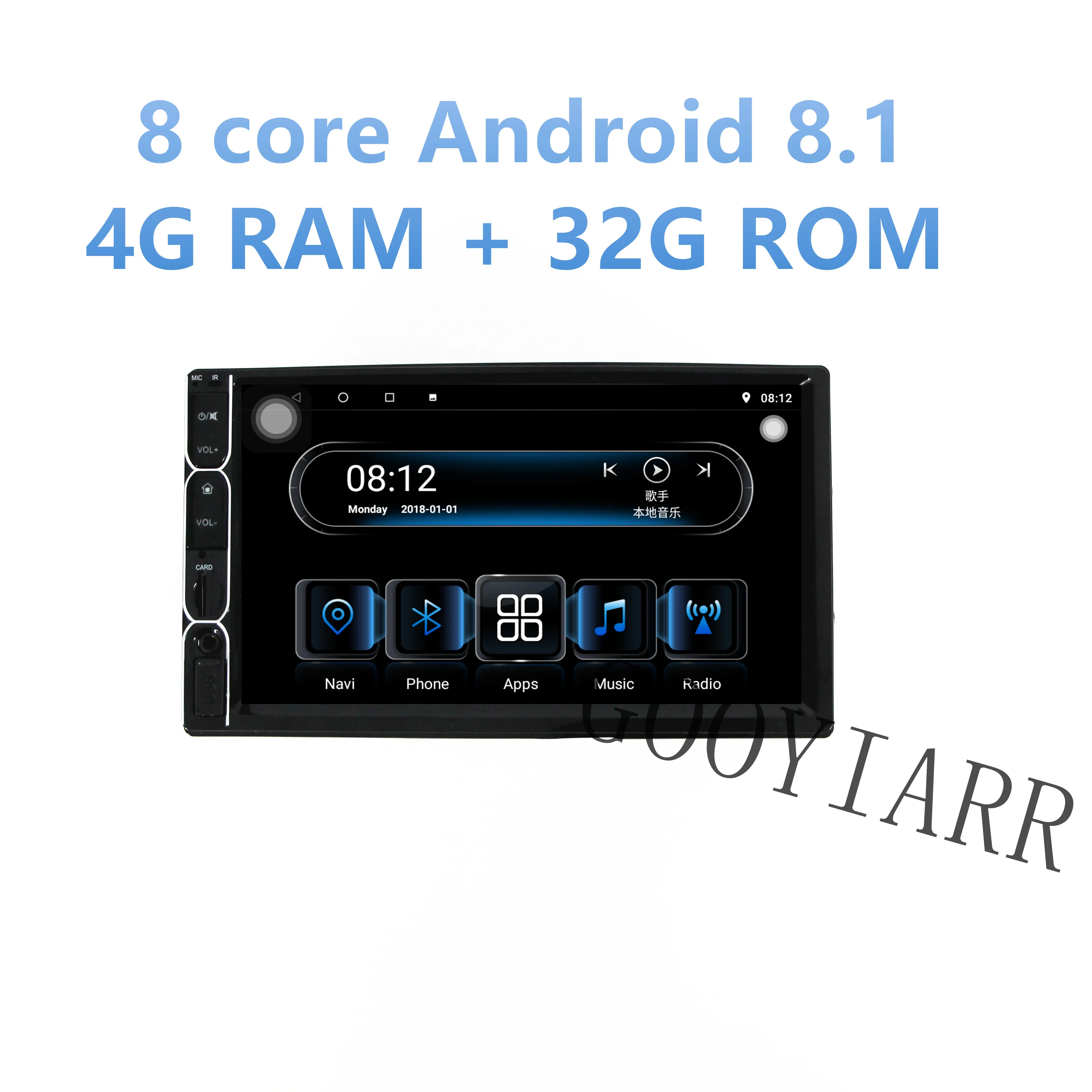 2din 7 дюймовый автомобильный радиоприемник Android 8 1 ядер 4 Гб + 32 ГБ универсальный