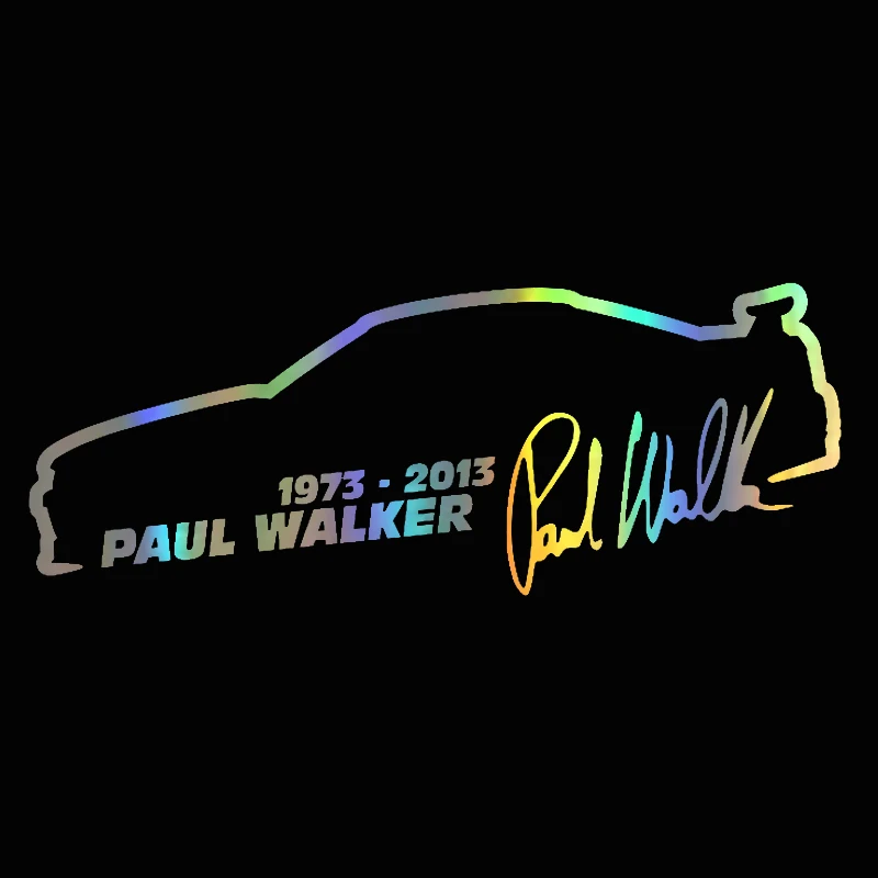 Car Sticker Vinyl 135cm Paul Walker Fast And Furious Fashion Reflective Sticker On Car Funny 3D Stickers Decals Car Styling (4)