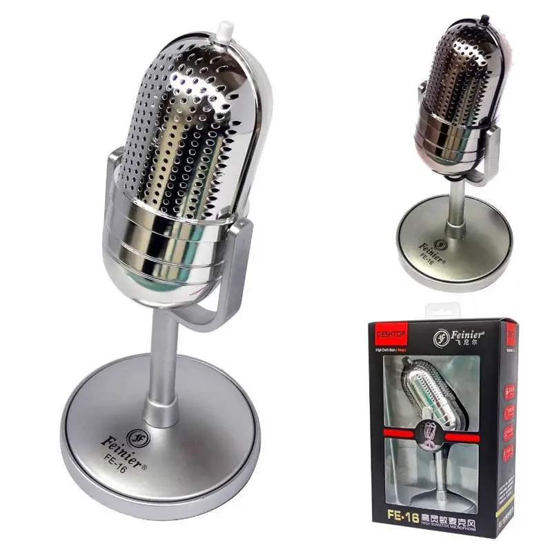 

FE16 microphone Computer karaoke equipment Capacitance restoring Computer /conference/ Karaoke Microphone fashionable microphone